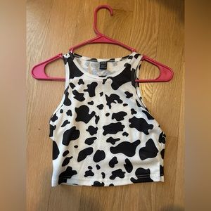 cow print tank top